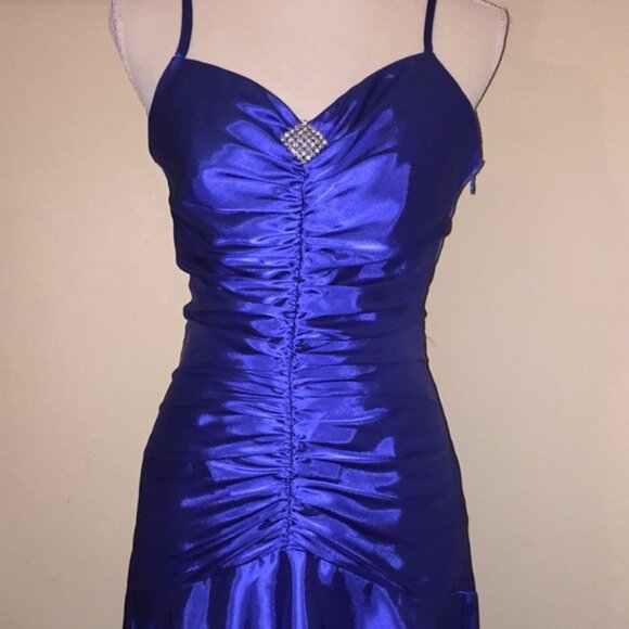 Jessica McClintock For Gunne Sax Cocktail Prom Graduation Dress Juniors Size 7 - Picture 5 of 11